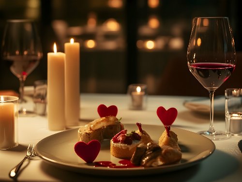 Romantik bei Kerzenschein mit 4-Gang-Menü