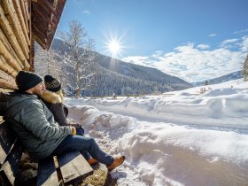 Sonne tanken im Februar