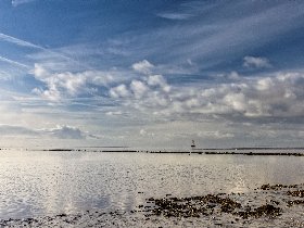 Silvester auf ruhiger Nordseeinsel Pellworm 