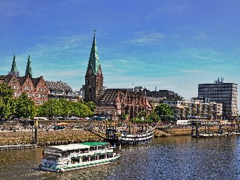  Einfach ans Wasser... 3 Tage direkt an Weser & Elberadweg bei Bremen