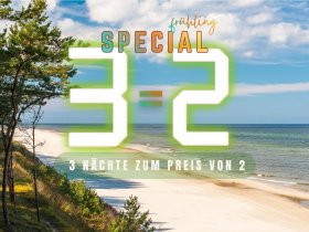 3=2 BESTPREIS 1 Nacht Gratis! | Frühlingsurlaub an der Ostsee Jershöft | 4 Tage